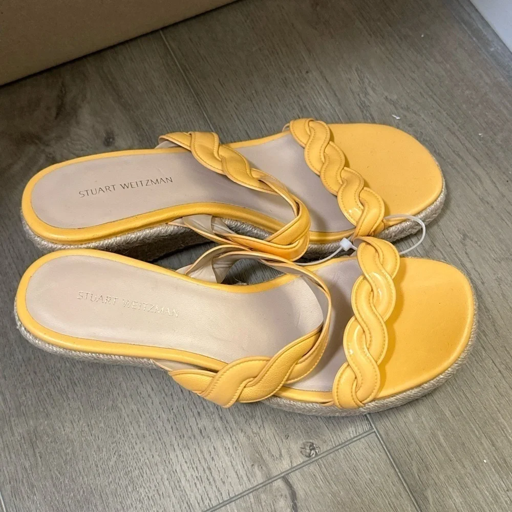 NEW! Stuart Weitzman Mango Twist Espadrille Wedge Sandal - Size 6 🚙 - Picture 6 of 10